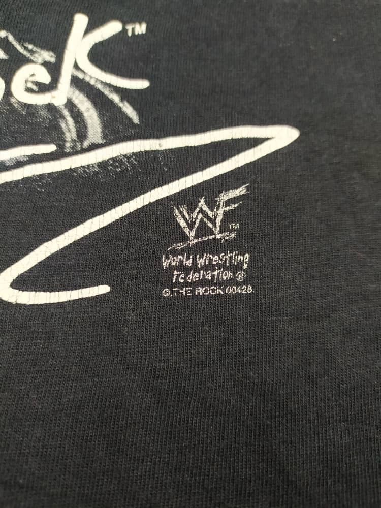 Vintage Vintage WWF The Rock world Wrestling Federstion T-Shirt Size US M / EU 48-50 / 2 - 3 Thumbnail