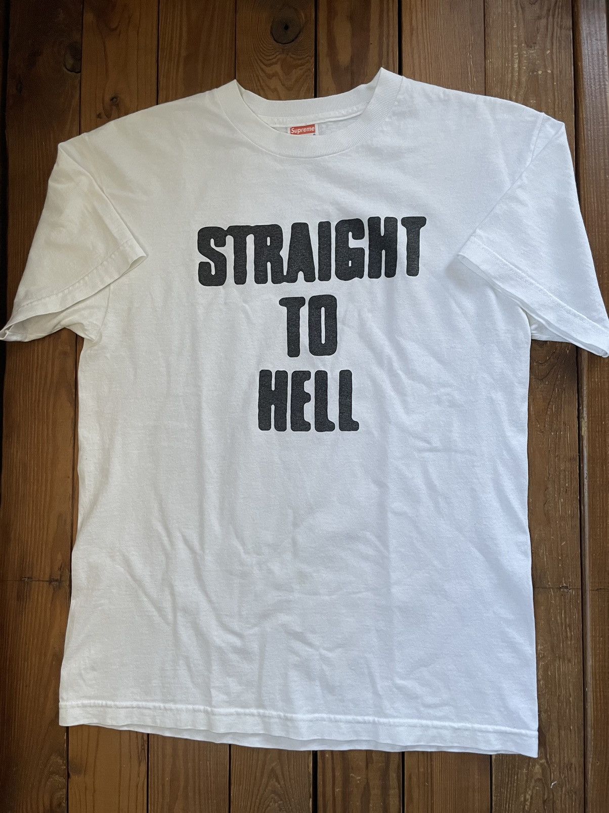 Supreme Supreme Straight To Hell 1/100 White Tee Shirt FW06