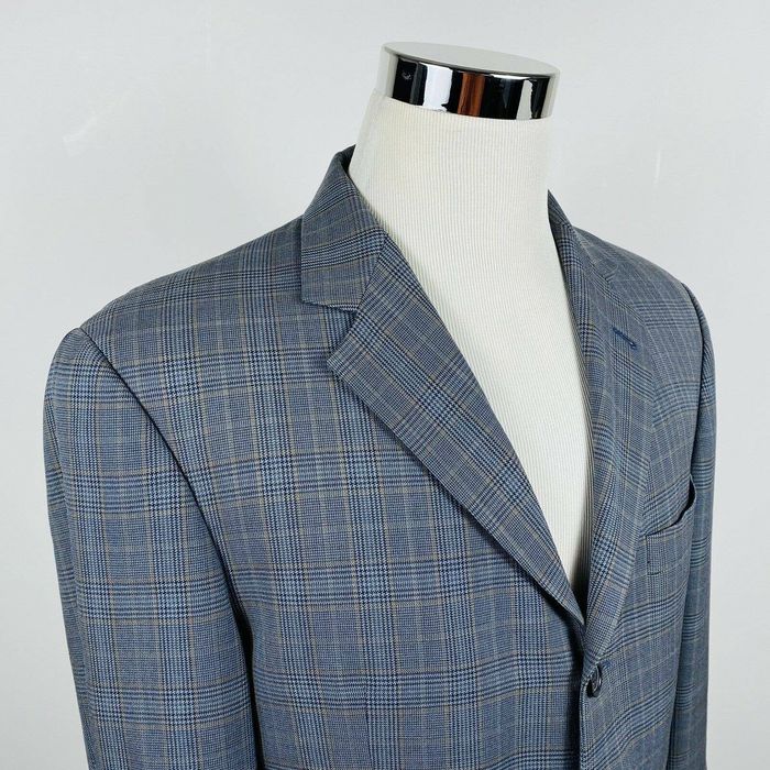 Burberry Burberry London 42R Sport Coat Blue Glen Plaid 100% Wool | Grailed