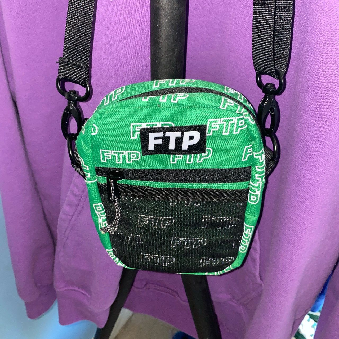Fuck The Population FTP Outline Side Bag Green Grailed