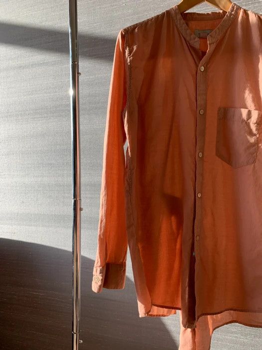Bed j.w. Ford Pink Asymmetric Vented Hem Button-Up Size US L / EU 52-54 / 3 - 4 Thumbnail