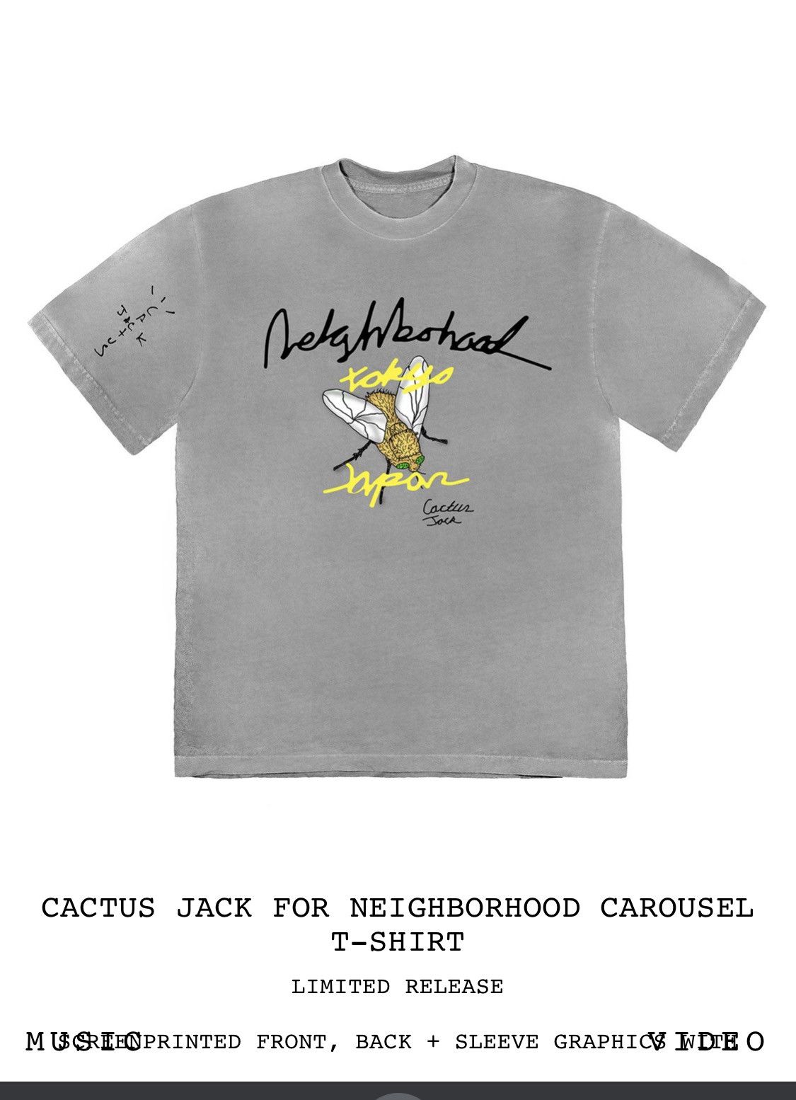 Travis Scott Travis Scott Cactus Jack x Neighborhood Carousel T-Shirt |  Grailed