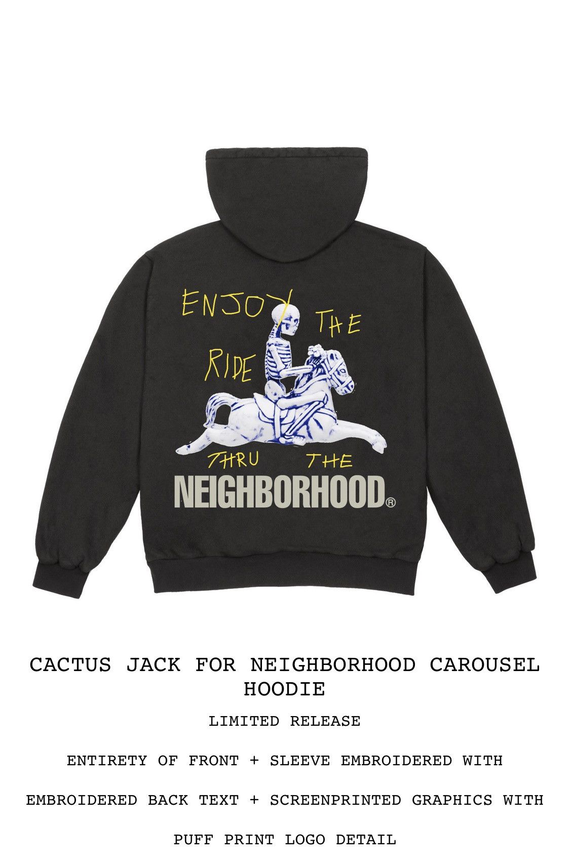 Cactus Jack deals Travis Scott Neighborhood Carrousel hoodie