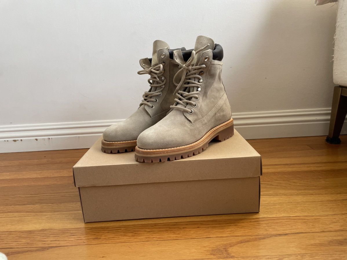 Our Legacy Our Legacy x Stussy Survivor Boot Beige Suede | Grailed