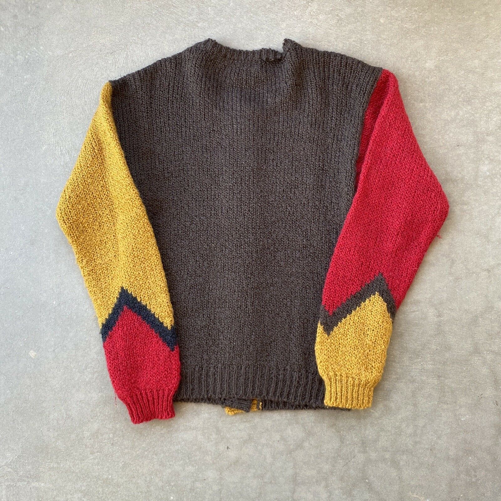 Vintage Vintage 80s 90s Cardigan Sweater Abstract Grandpa Sweater Size US L / EU 52-54 / 3 - 5 Thumbnail