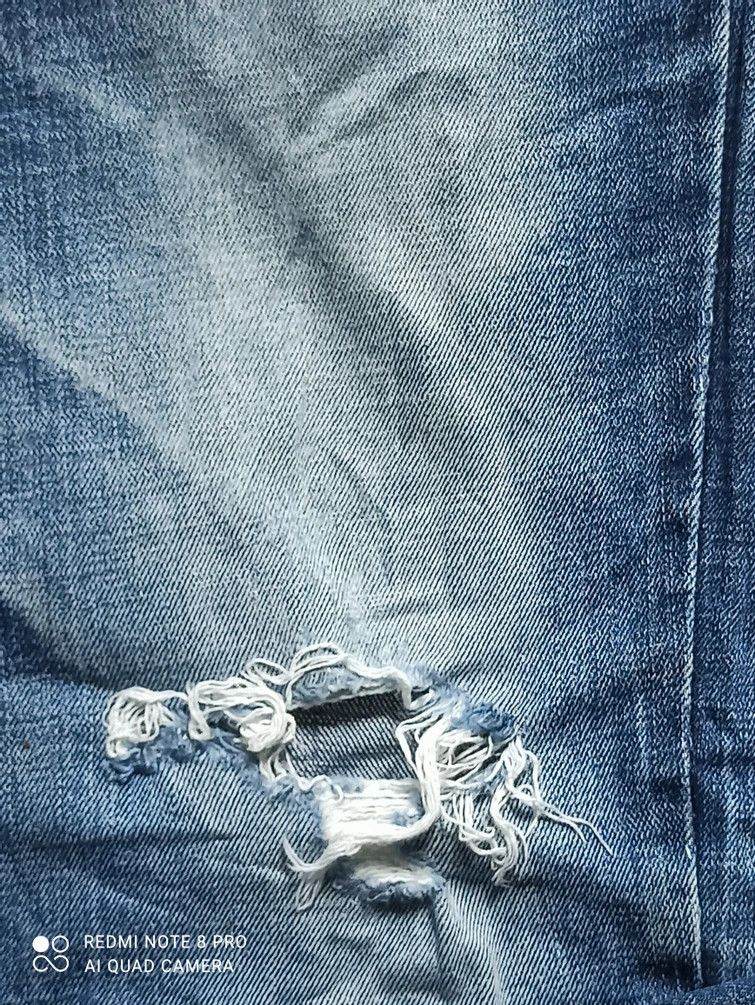 Japanese Brand DISTRESSED DENIM EMBROIDERED FALCON Size US 34 / EU 50 - 3 Thumbnail