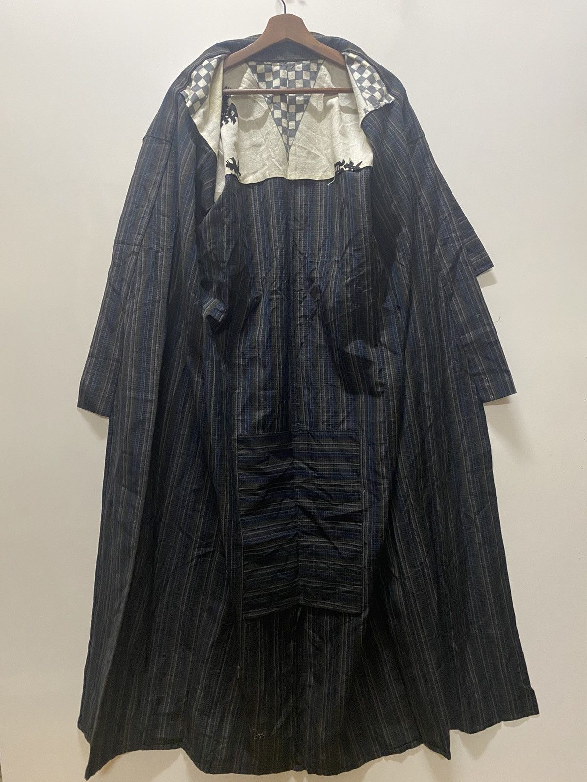 Designer Vintage 90s stripe denim kimono robe k6 Size US L / EU 52-54 / 3 - 4 Thumbnail