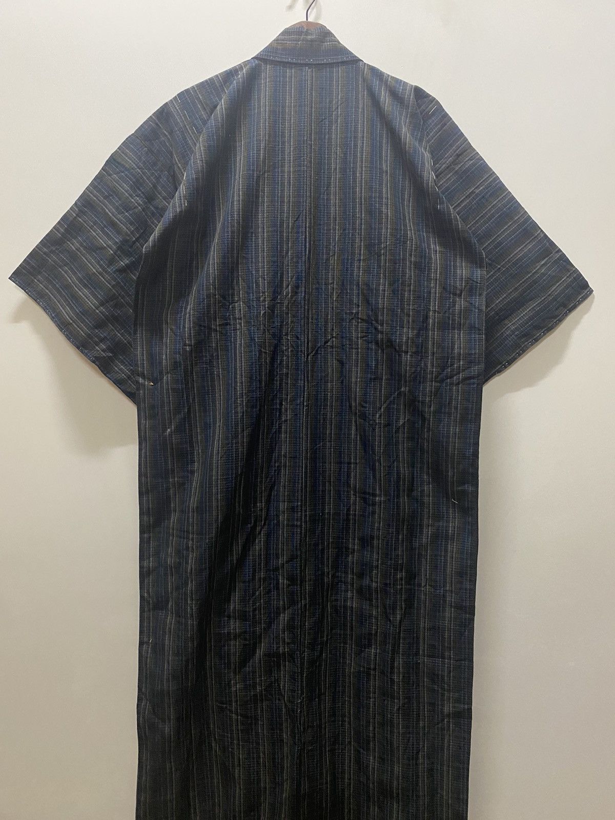 Designer Vintage 90s stripe denim kimono robe k6 Size US L / EU 52-54 / 3 - 5 Thumbnail