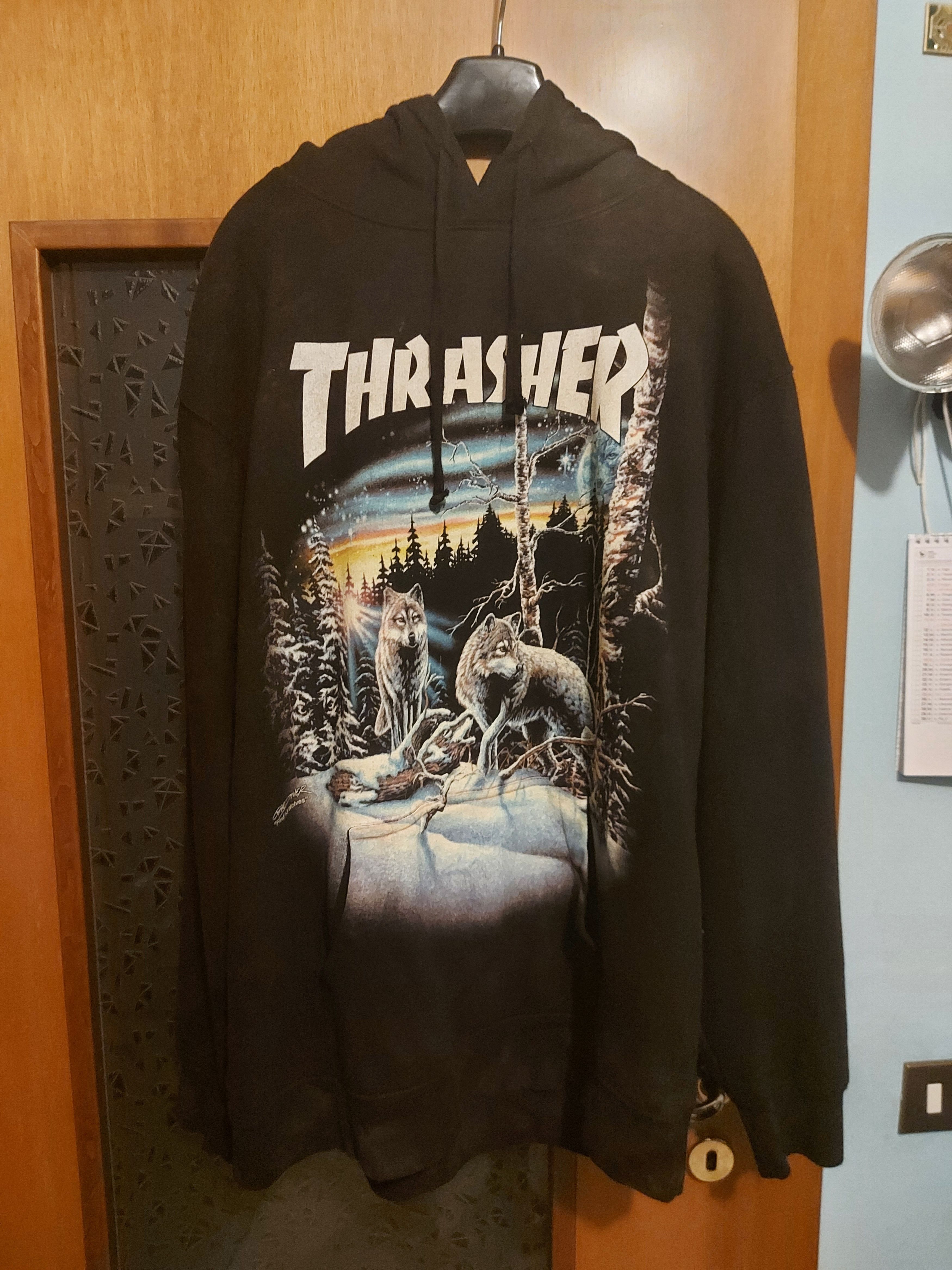 Thrasher wolves hoodie sale