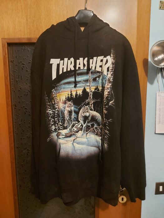 Thrasher discount wolf hoodie