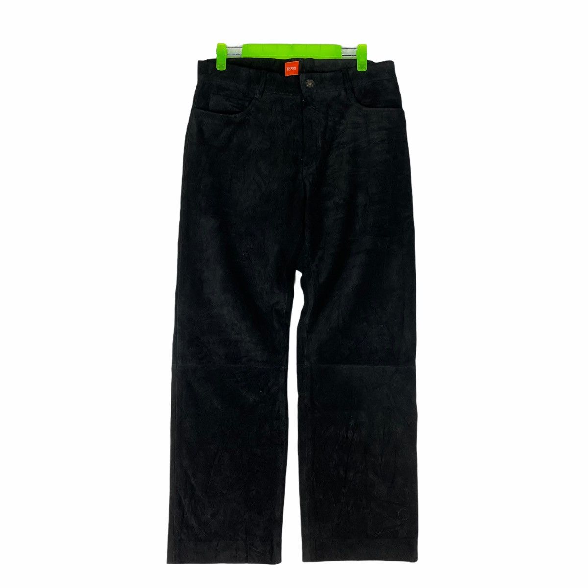 HUGO BOSS Leather Black Pants