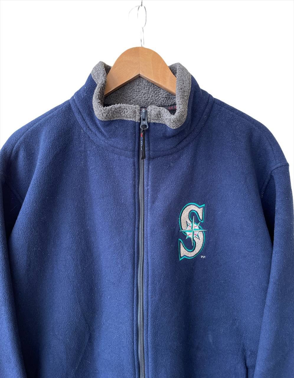 MLB × Sports Specialties Vtg MLB Seattle Mariners Fleece Zipper Jacket Sweater Size US L / EU 52-54 / 3 - 4 Thumbnail