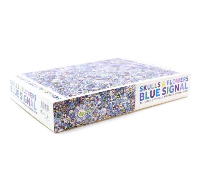 Takashi Murakami Takashi Murakami Skulls & Flowers Blue Signal Puzzle |  Grailed