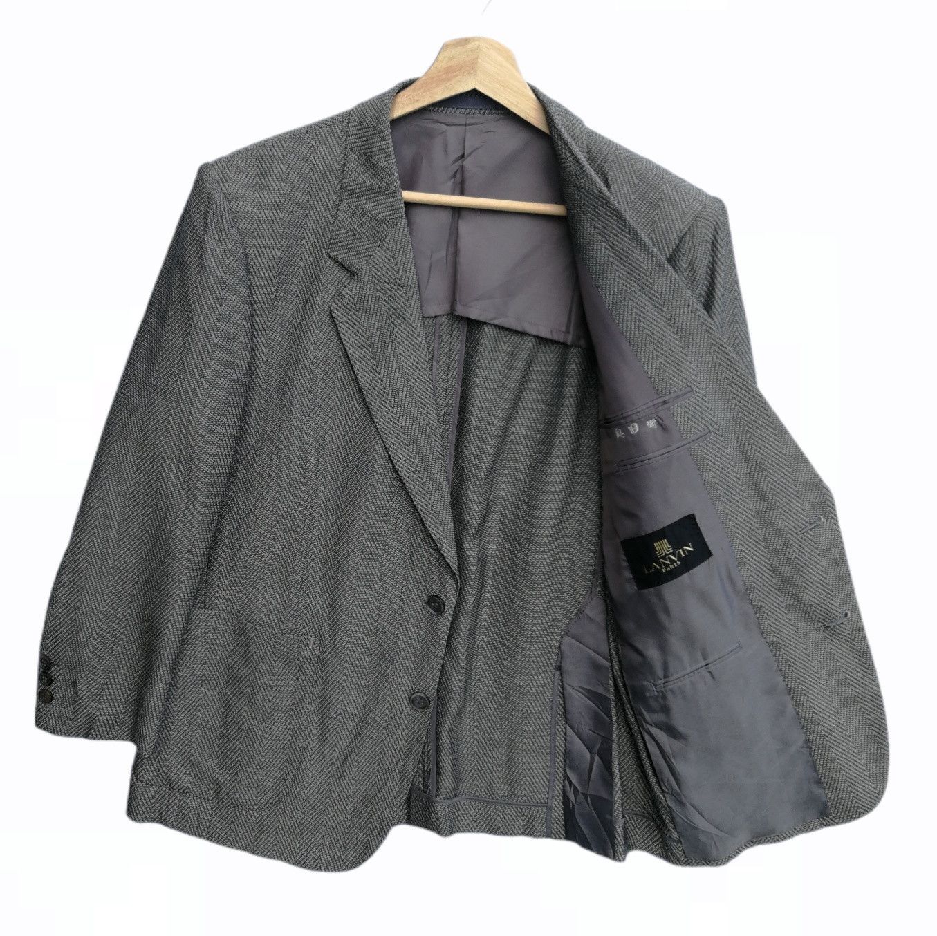 Lanvin Lanvin Blazer 100% Silk Size 44R - 1 Thumbnail