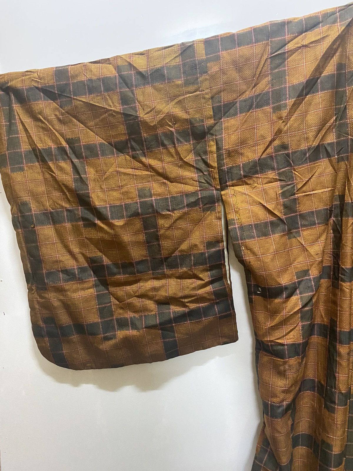 Japanese Brand Vintage 90s checkered tartan kimono robes k6 Size US L / EU 52-54 / 3 - 3 Thumbnail