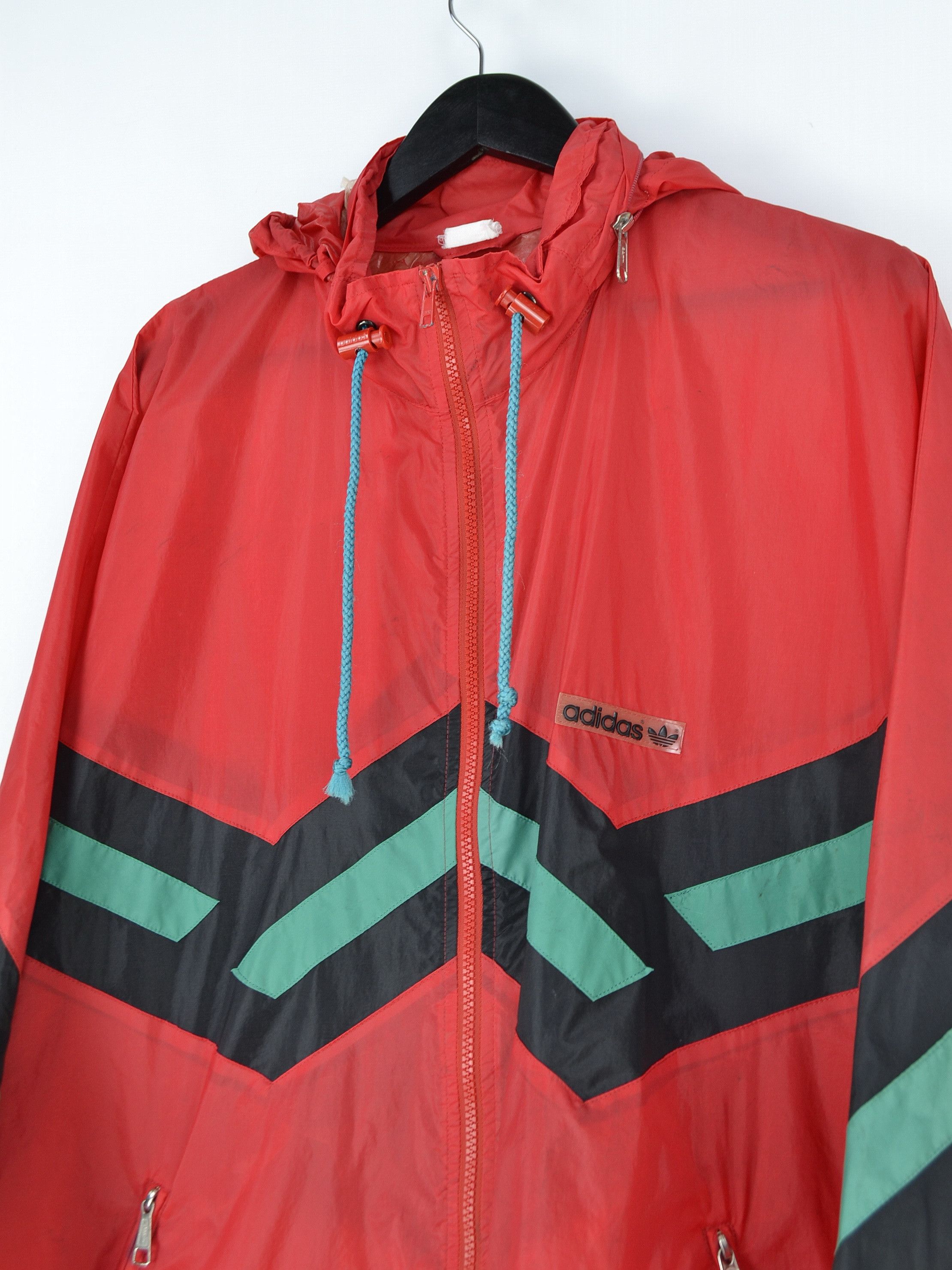 Adidas × Vintage 90s Vintage Adidas Light Windbreaker Cape Jacket Size US XL / EU 56 / 4 - 5 Thumbnail