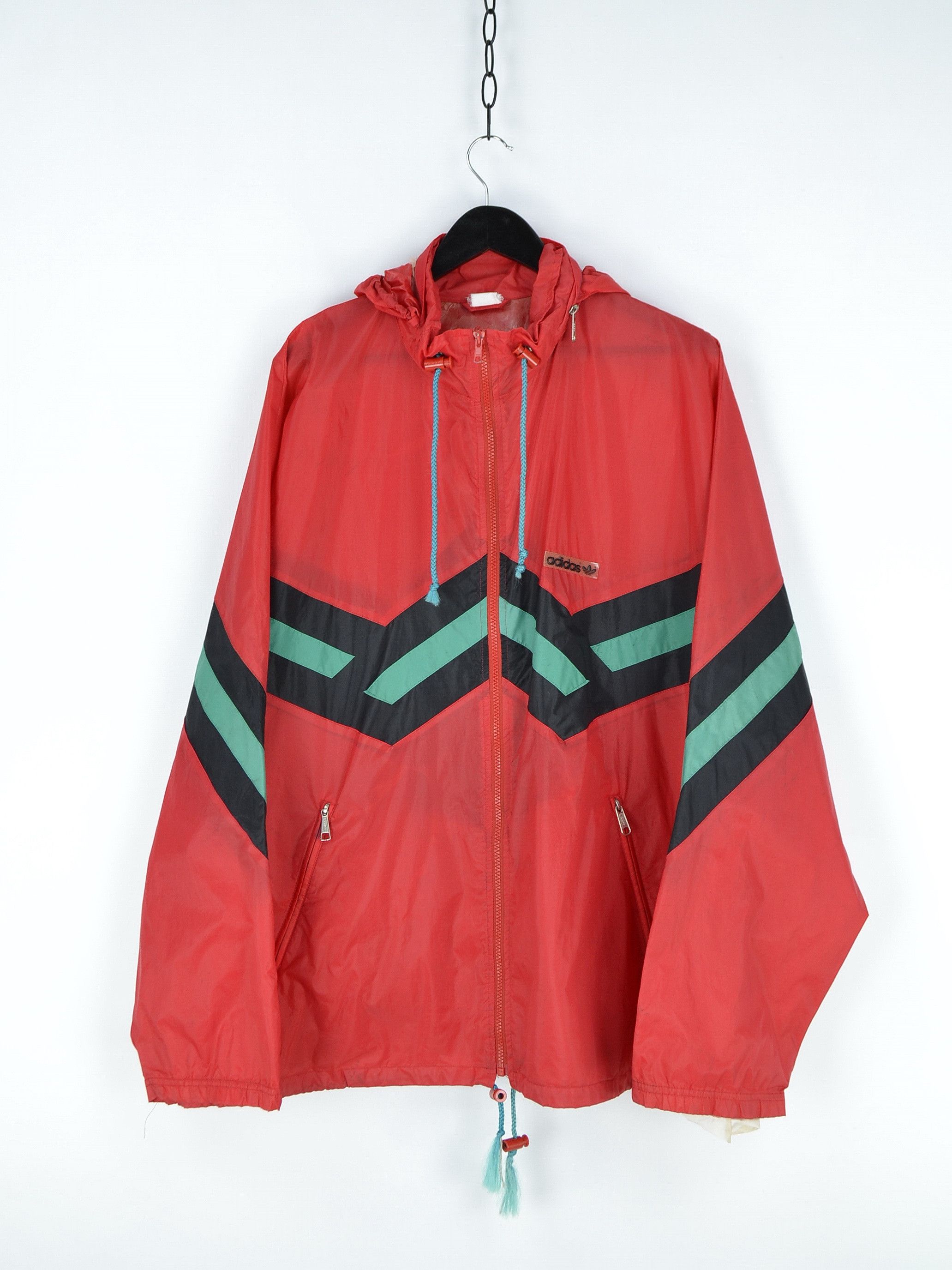 Adidas × Vintage 90s Vintage Adidas Light Windbreaker Cape Jacket Size US XL / EU 56 / 4 - 3 Thumbnail