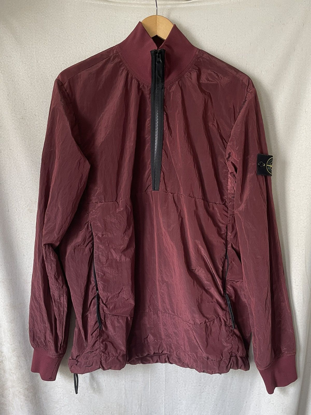 Stone Island Half Zip Jacket In Burgundy Red 63412 | Grailed