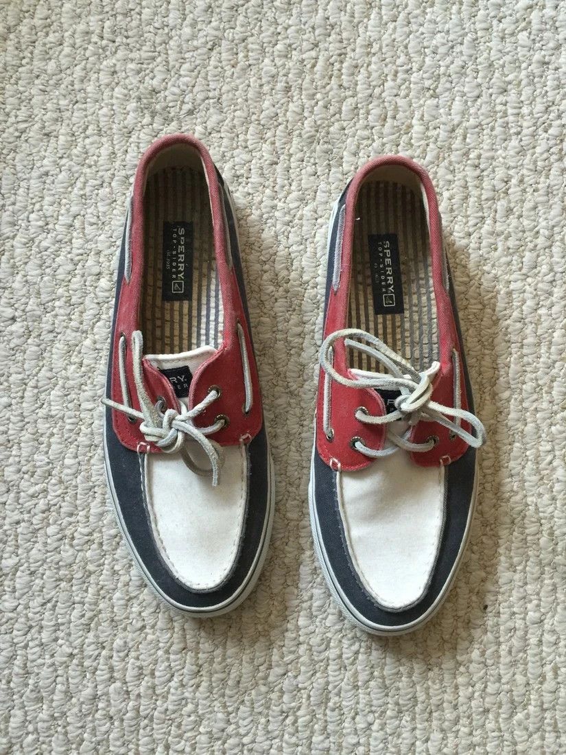 Sperry Red, White, & Blue Topsiders | Grailed