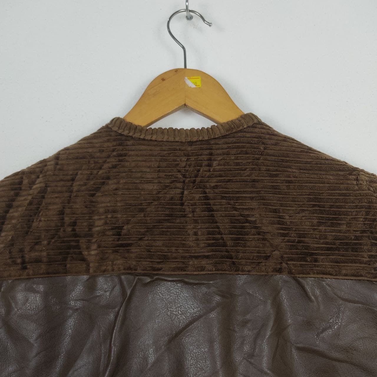 Designer Fernand Razzini Italy Designer Leather Corduroy Vest Jacket Size US M / EU 48-50 / 2 - 6 Thumbnail