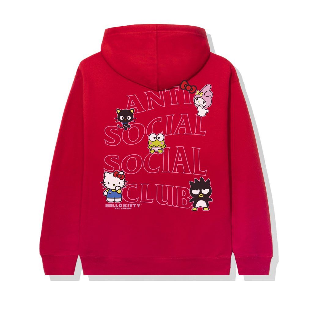 Red anti social hoodie online