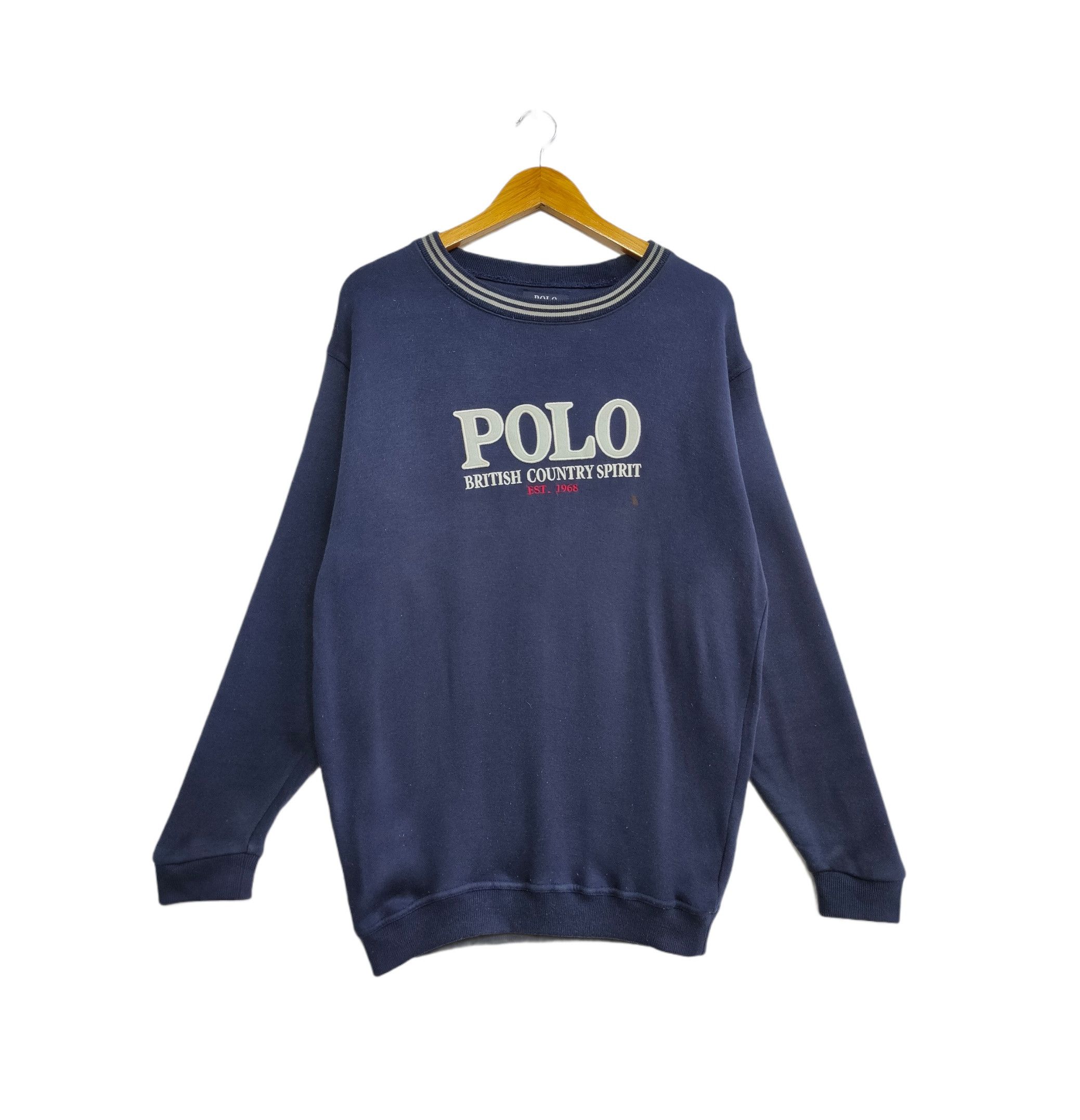 Vintage POLO BRITISH Country Spirit Embroidered Big Logo