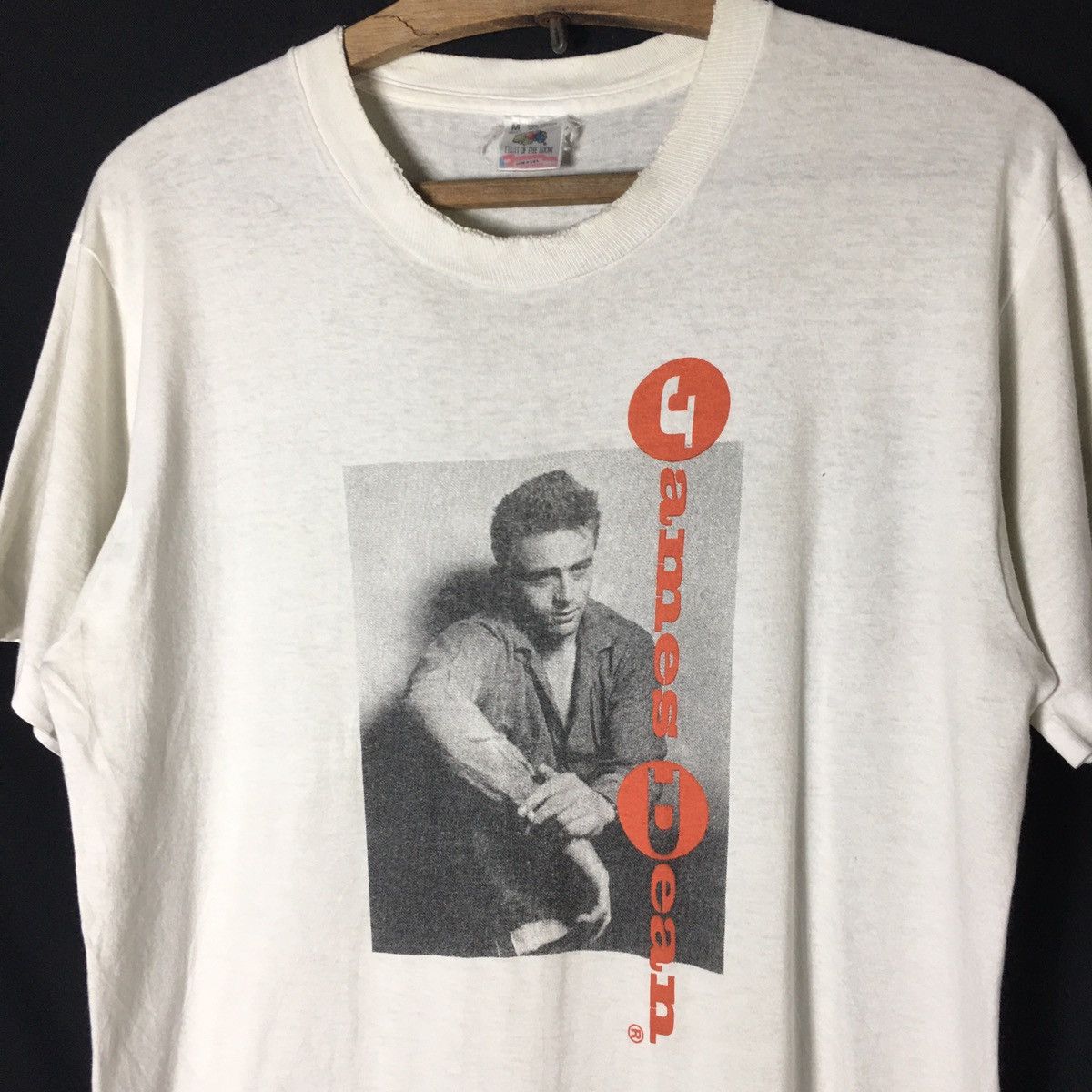 Fruit Of The Loom × Vintage Vintage James Dean Potrait Usa Distressed Tshirt Size US M / EU 48-50 / 2 - 2 Thumbnail