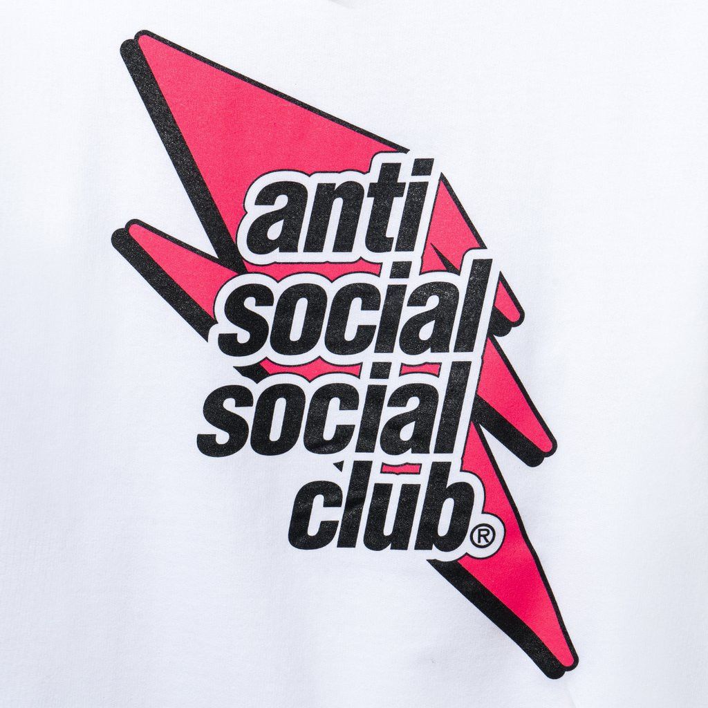Anti Social Social Club DS ASSC Careless Pink Bolt White Hoodie BAPE KITH KAWS FOG Size US L / EU 52-54 / 3 - 2 Thumbnail