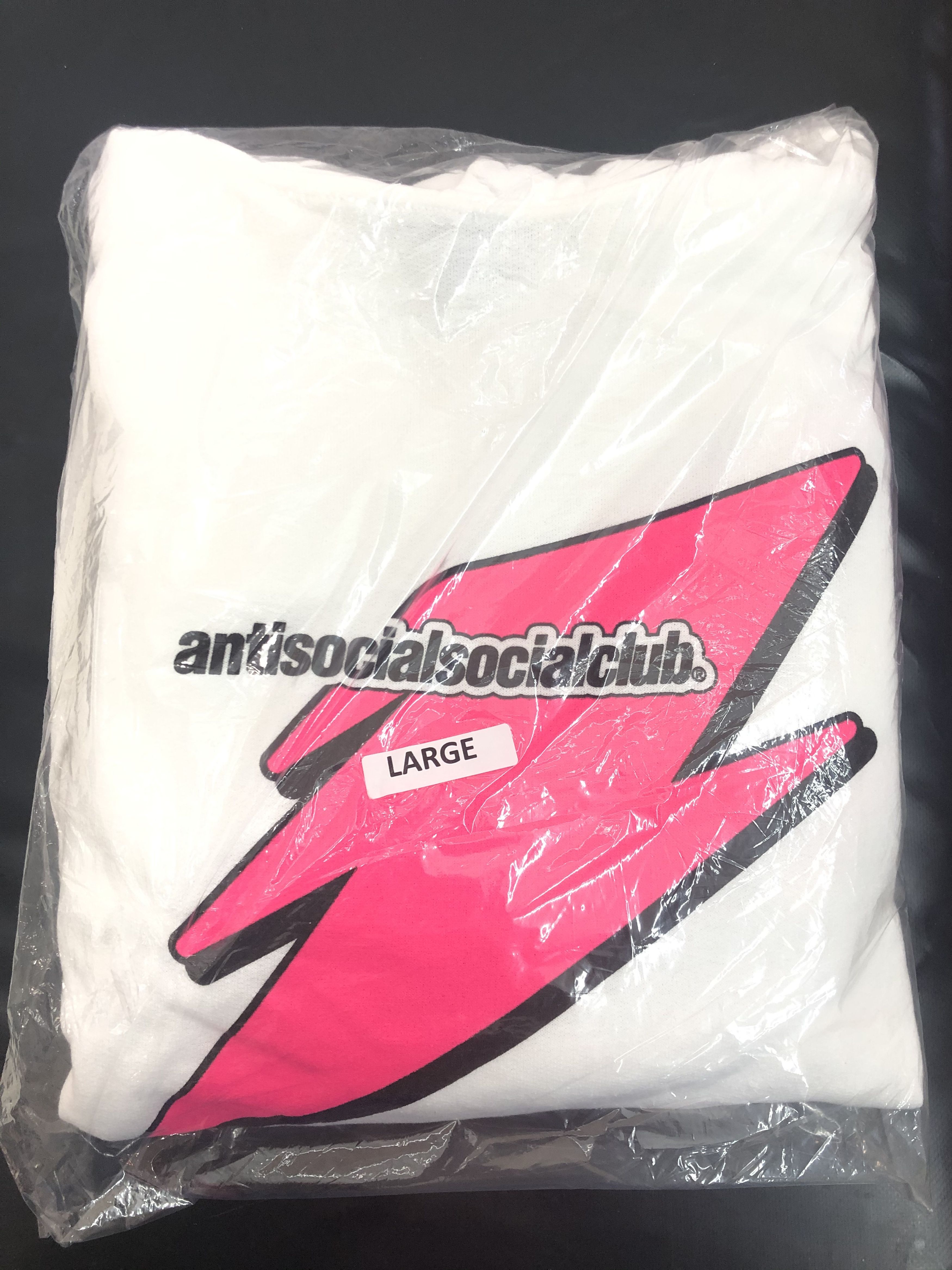 Anti Social Social Club DS ASSC Careless Pink Bolt White Hoodie BAPE KITH KAWS FOG Size US L / EU 52-54 / 3 - 3 Thumbnail