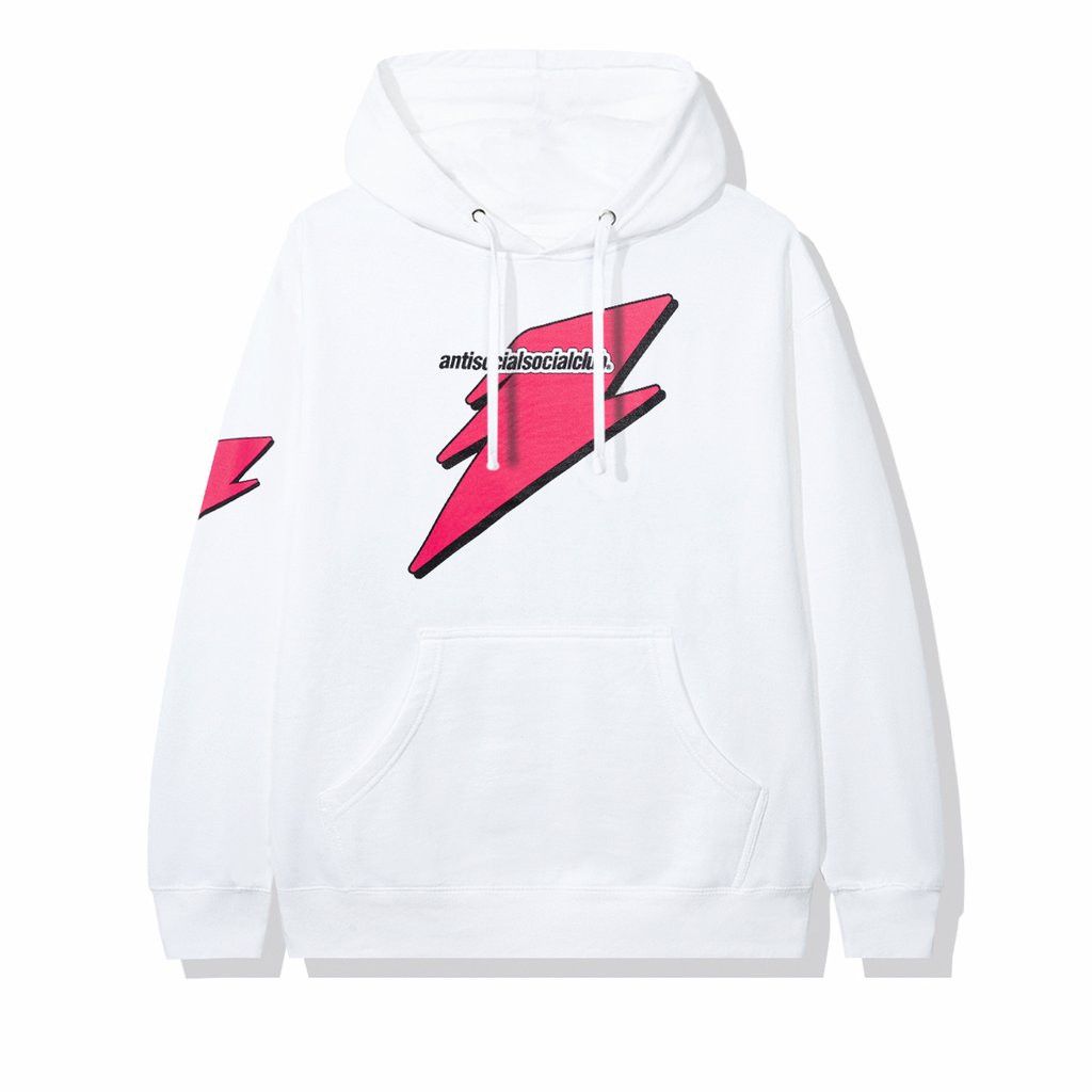 Anti Social Social Club DS ASSC Careless Pink Bolt White Hoodie BAPE KITH KAWS FOG Size US L / EU 52-54 / 3 - 1 Thumbnail