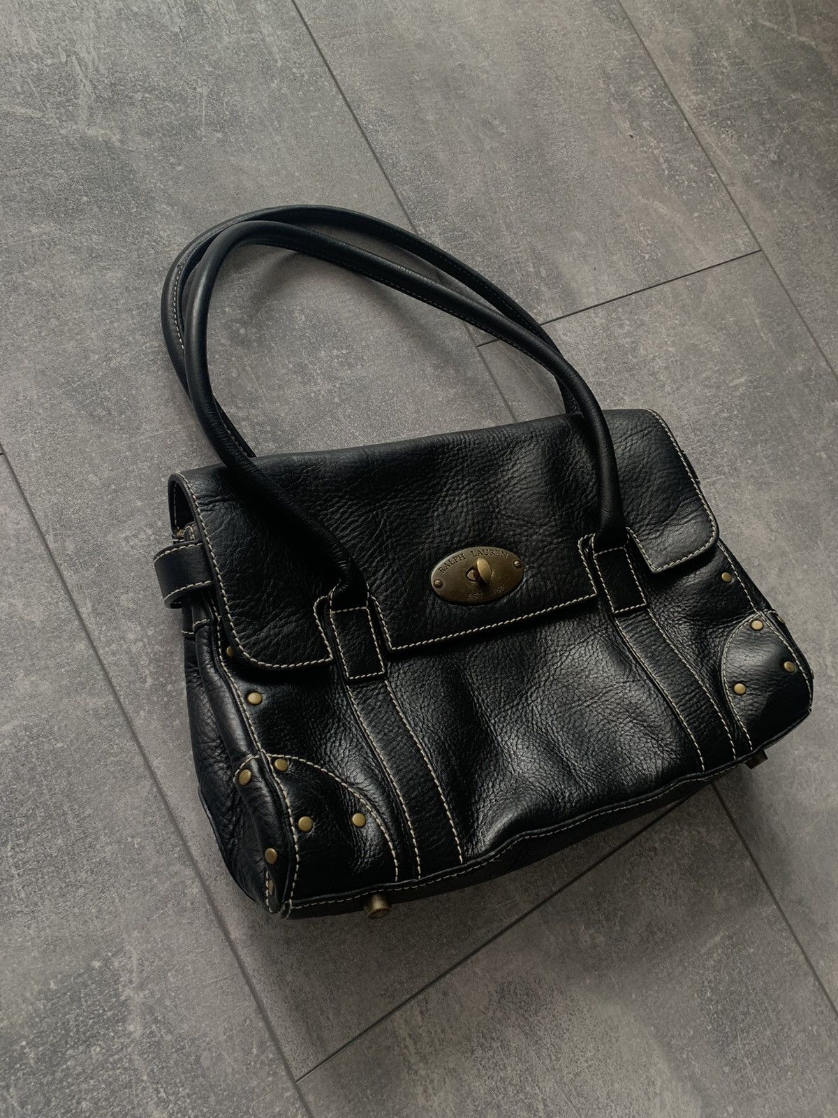 Leather Ralph Lauren black full cow leather bag Size ONE SIZE - 4 Thumbnail