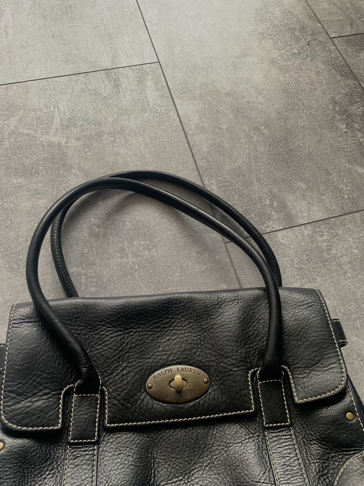Leather Ralph Lauren black full cow leather bag Size ONE SIZE - 2 Thumbnail