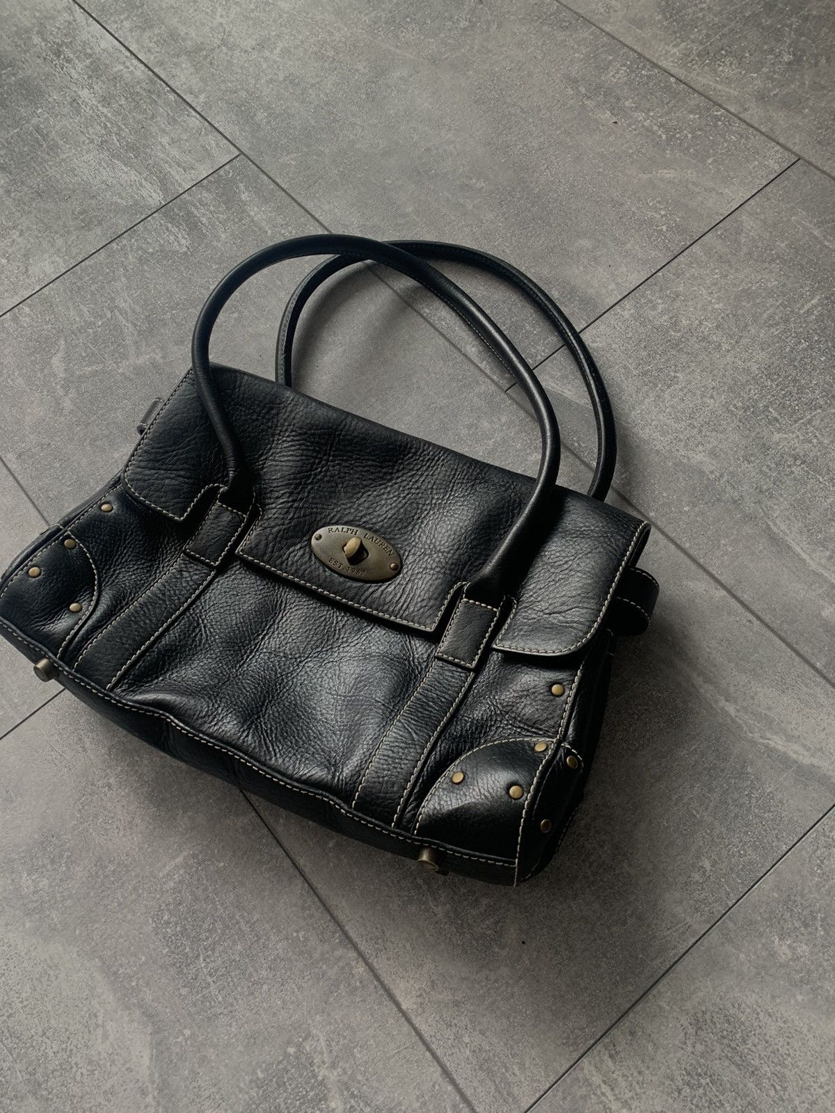 Leather Ralph Lauren black full cow leather bag Size ONE SIZE - 5 Thumbnail