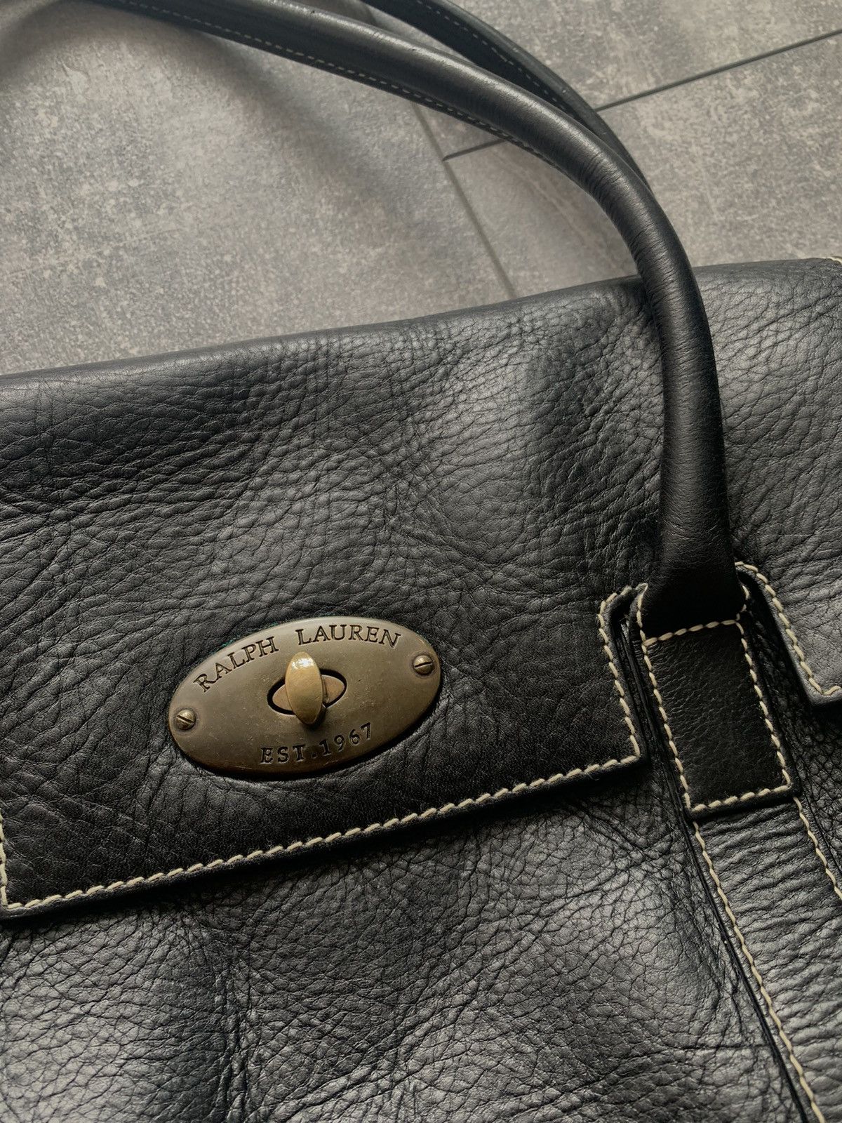 Leather Ralph Lauren black full cow leather bag Size ONE SIZE - 3 Thumbnail