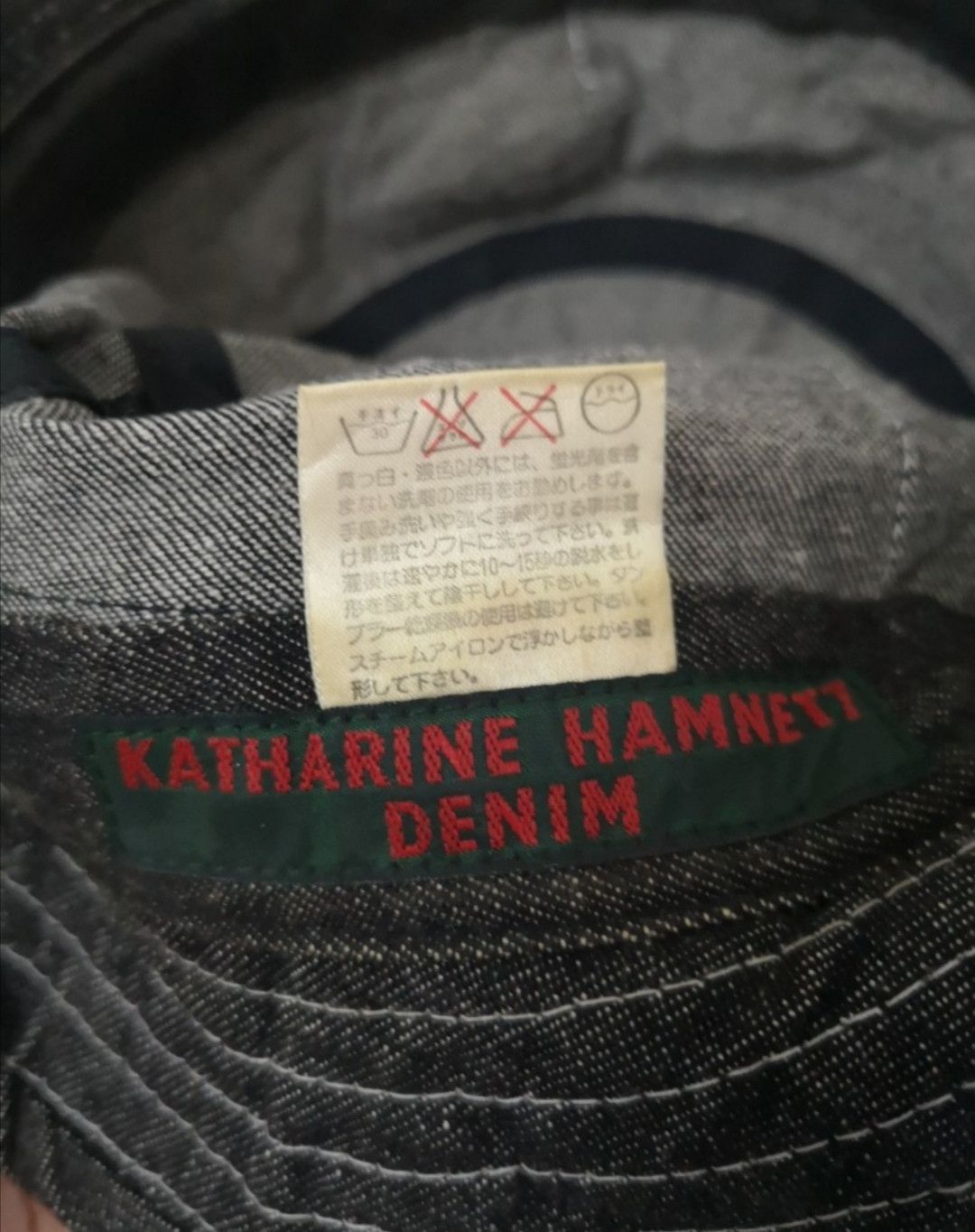 Designer × Katharine Hamnett London VINTAGE KATHARINE HAMNETT DENIM BUCKET HAT Size ONE SIZE - 12 Thumbnail