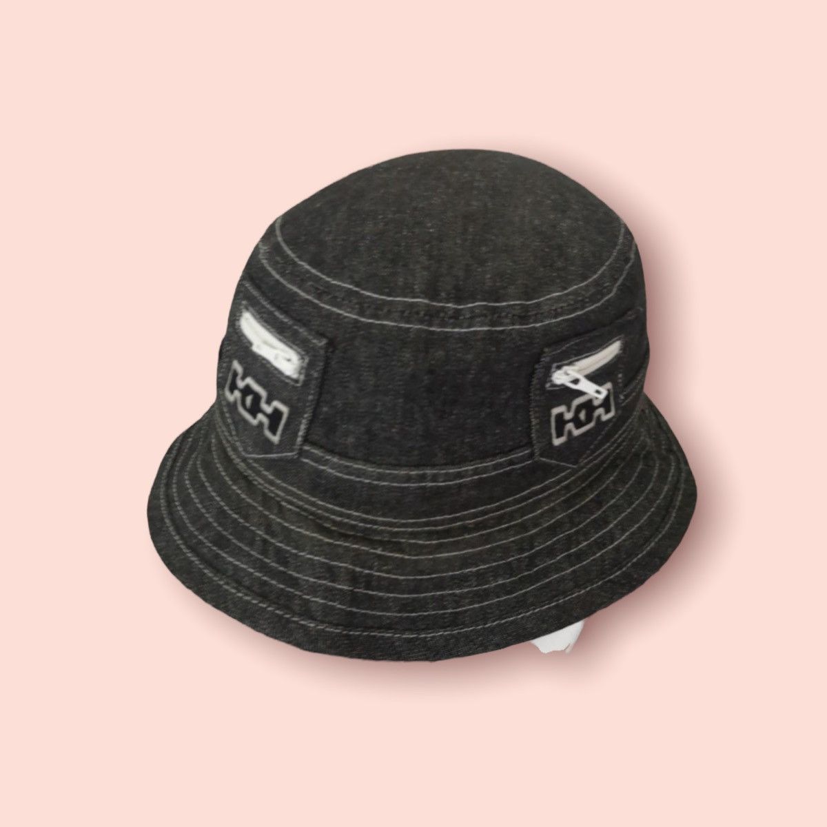 Designer × Katharine Hamnett London VINTAGE KATHARINE HAMNETT DENIM BUCKET HAT Size ONE SIZE - 9 Thumbnail