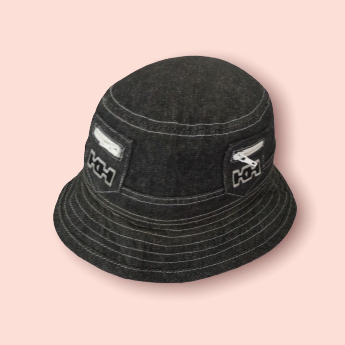 Designer × Katharine Hamnett London VINTAGE KATHARINE HAMNETT DENIM BUCKET HAT Size ONE SIZE - 4 Thumbnail