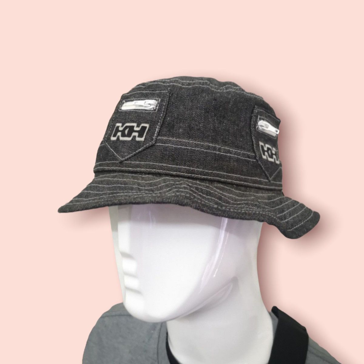 Designer × Katharine Hamnett London VINTAGE KATHARINE HAMNETT DENIM BUCKET HAT Size ONE SIZE - 8 Thumbnail