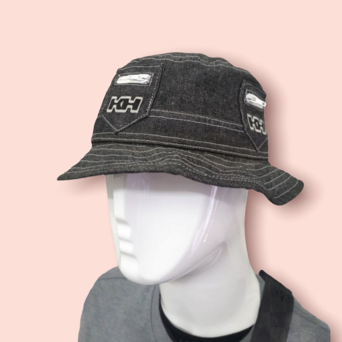 Designer × Katharine Hamnett London VINTAGE KATHARINE HAMNETT DENIM BUCKET HAT Size ONE SIZE - 3 Thumbnail