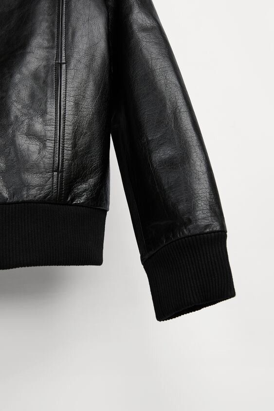 Zara BUFFALO LEATHER JACKET Size US M / EU 48-50 / 2 - 4 Thumbnail