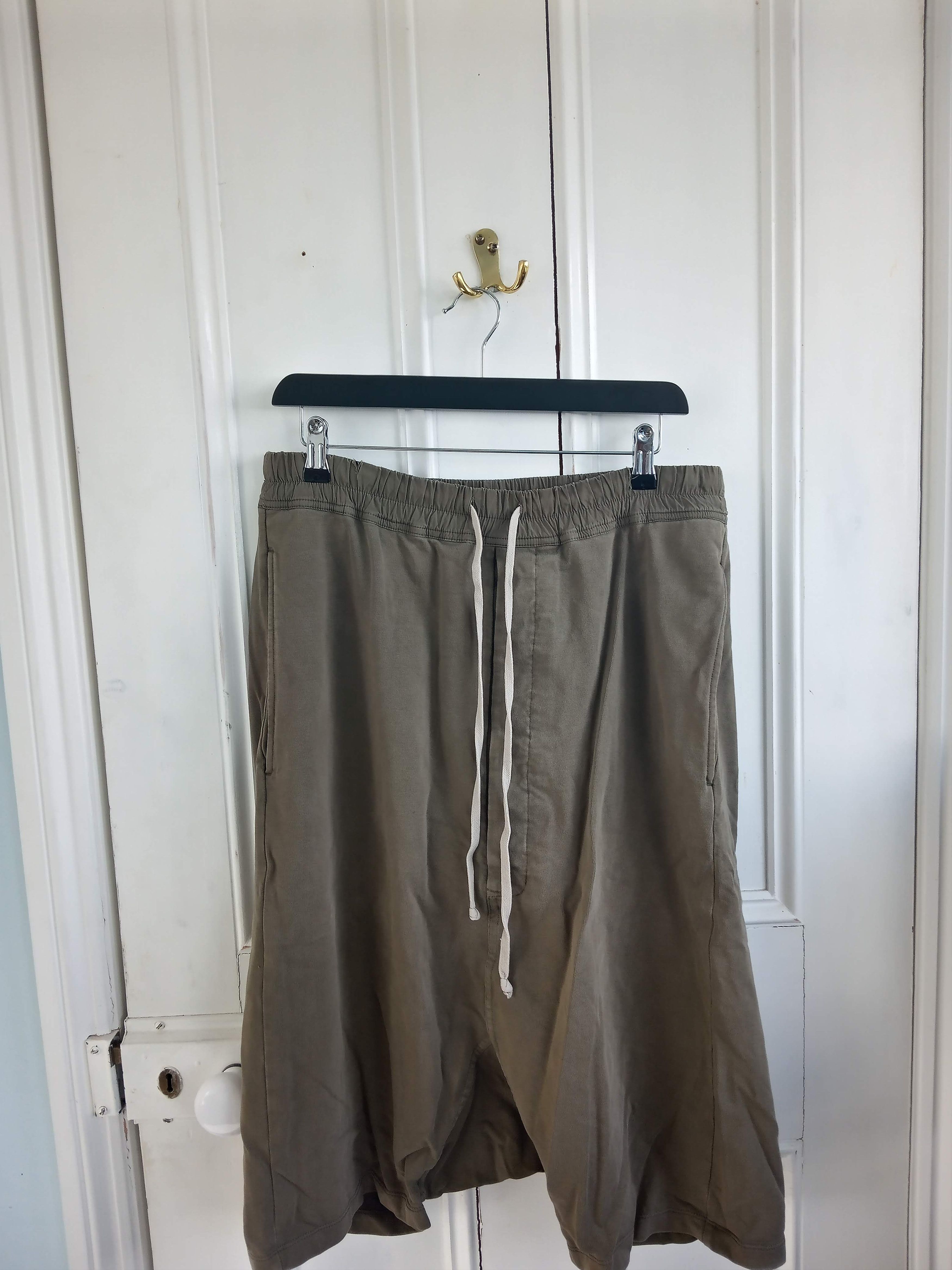 Rick Owens Pale green corduroy rick Owen pod shorts | Grailed