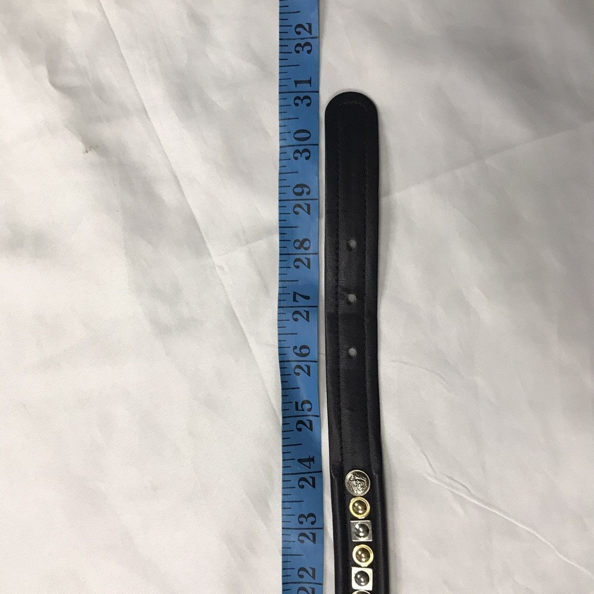 Versace VINTAGE GIANNI VERSACE STUD LEATHER BELT Size 26 - 4 Thumbnail