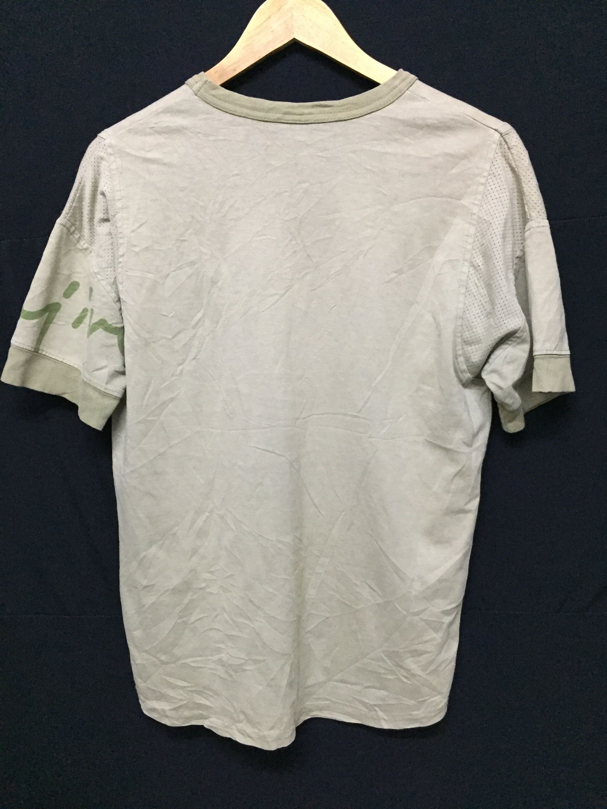 Freshjive × Vintage 90's Freshjive olive mesh sleeve logo tee Size US L / EU 52-54 / 3 - 7 Thumbnail