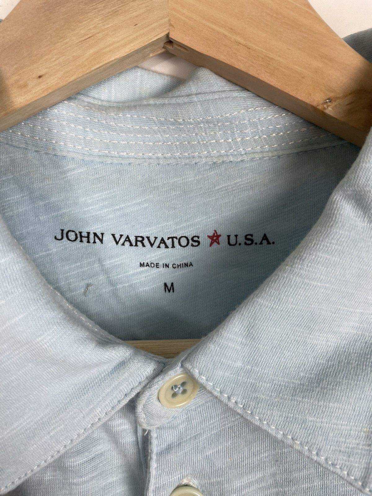 Designer × John Varvatos × Polo Ralph Lauren John Varvatos USA Polo Tee | Mid-Luxury Designer Size US M / EU 48-50 / 2 - 3 Thumbnail