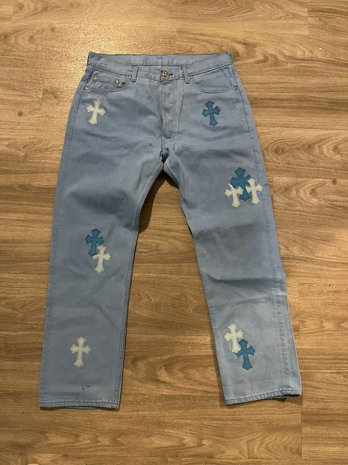Chrome Hearts x Drake Certified Lover Boy Vintage Levi's Jeans Washed Blue  (Miami Exclusive) Men's - US