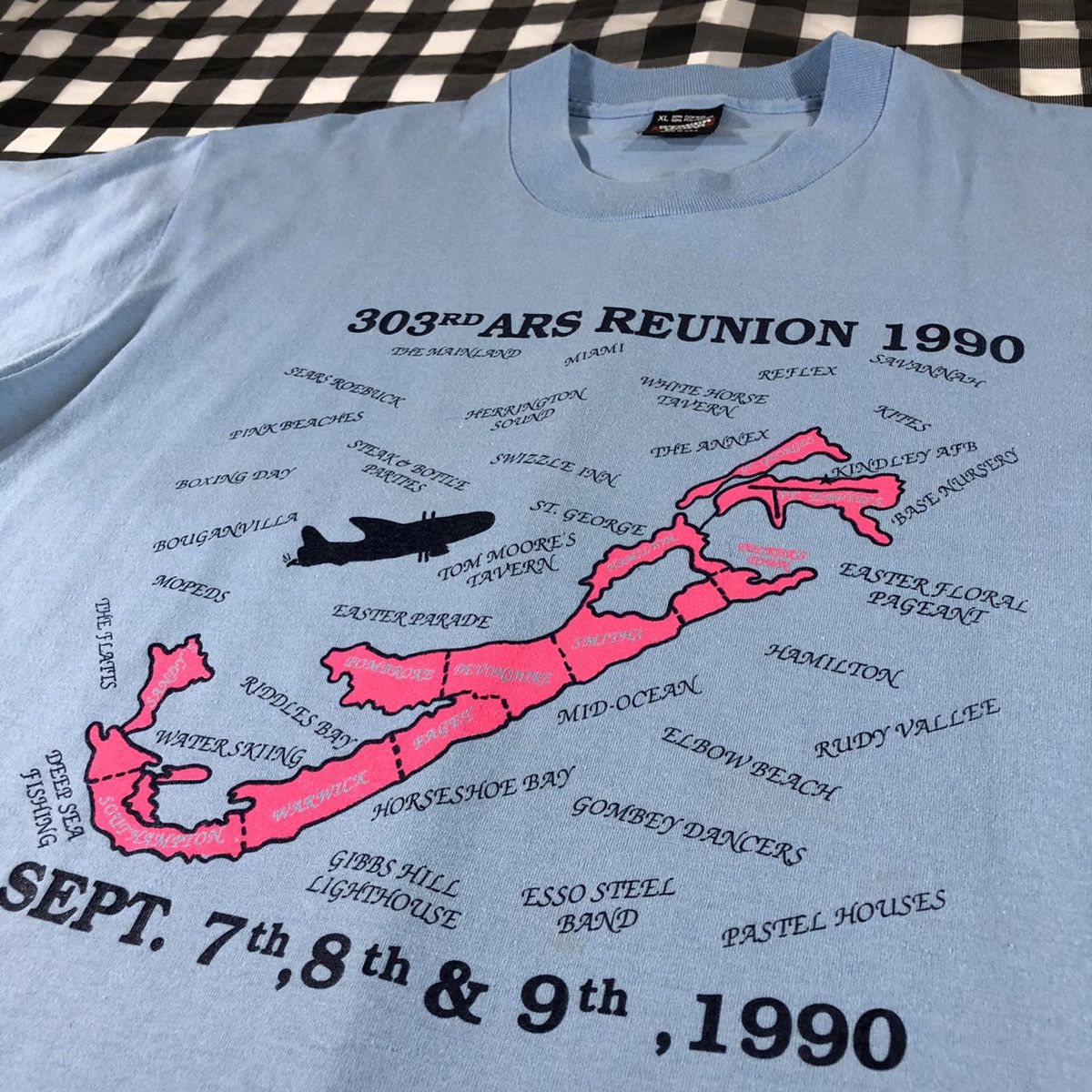 Vintage Bermuda Island 303rd ARS 1990 Military Vintage Tee Size US XL / EU 56 / 4 - 2 Thumbnail