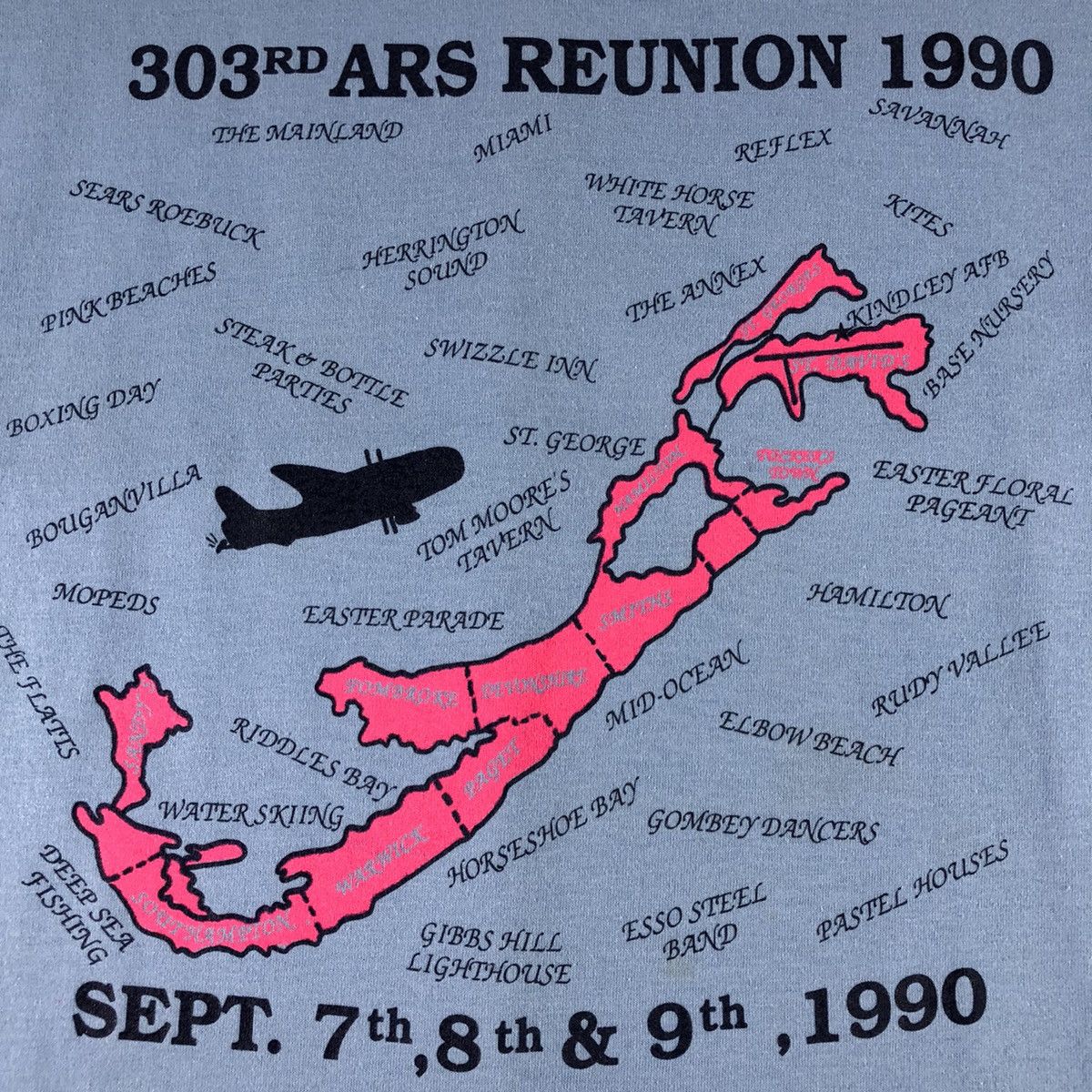 Vintage Bermuda Island 303rd ARS 1990 Military Vintage Tee Size US XL / EU 56 / 4 - 3 Thumbnail