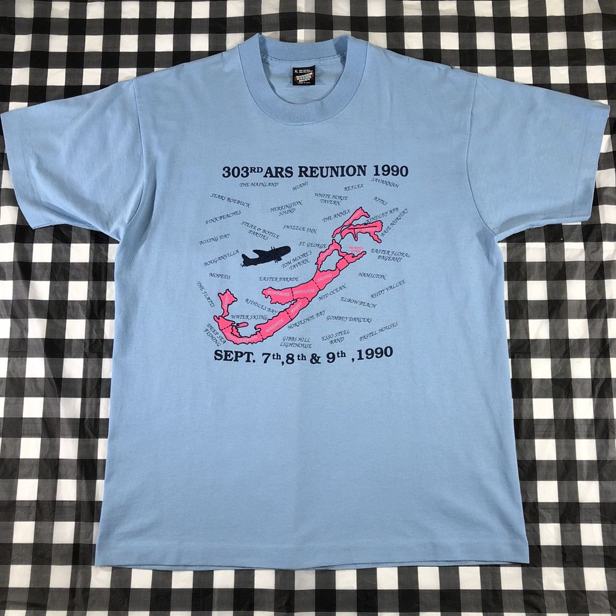 Vintage Bermuda Island 303rd ARS 1990 Military Vintage Tee Size US XL / EU 56 / 4 - 1 Thumbnail