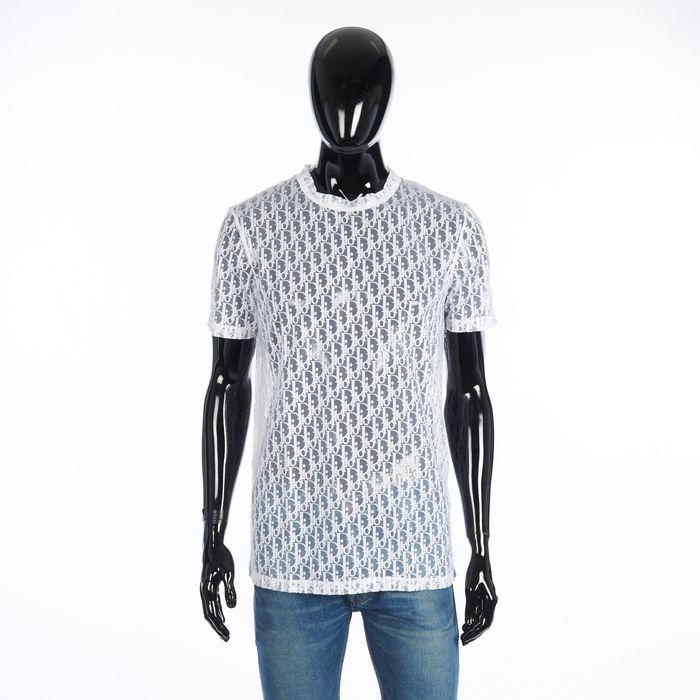 Dior Oblique Sheer T-shirt in White for Men