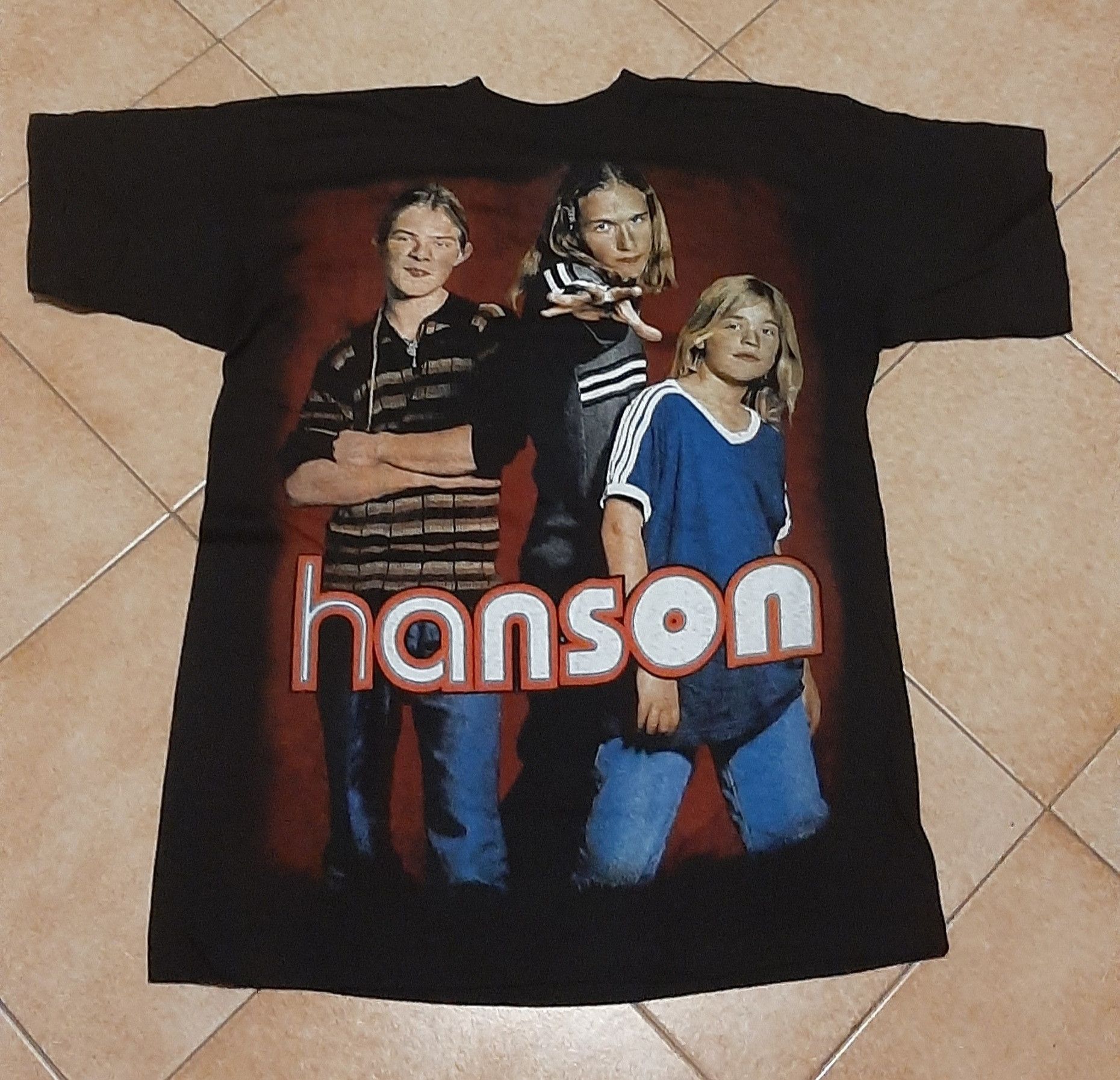 Vintage 90s Hanson Mmmbop T-shirt 1997 pop shops music band